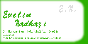 evelin nadhazi business card